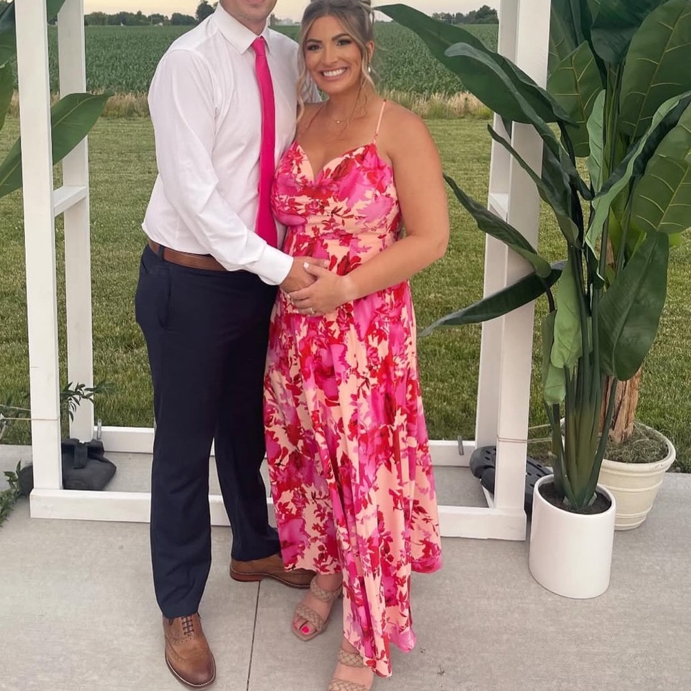 Vici Pink Floral Maxi Dress